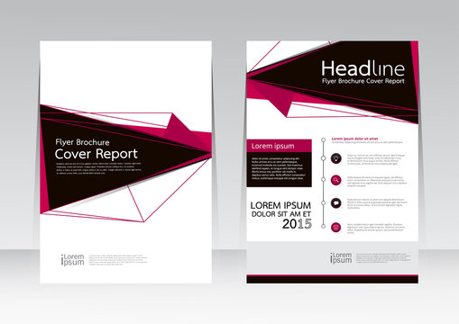 Abstract design vector template for brochure flyer in A4 size