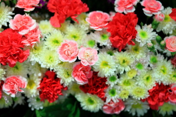 Beautiful flowers background for wedding scene.