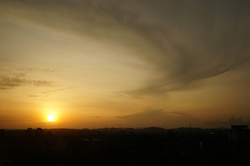 silhouette photo of sunrise