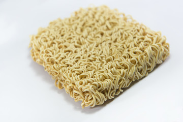 asian ramen instant noodles isolated on white background