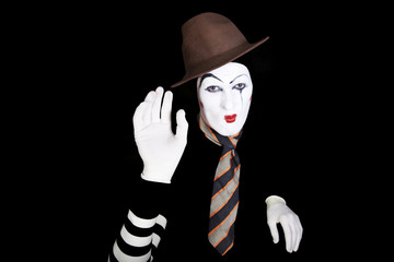 portrait of mim in white gloves