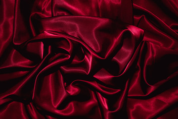 Texture of a red silk closeup - 88027557
