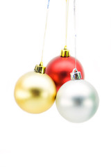 Christmas-tree decorations isolated on a white background