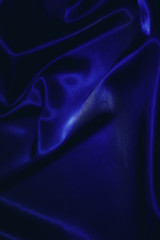 texture of a dark blue silk