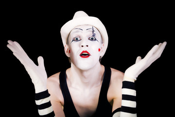 Funny screaming mime
