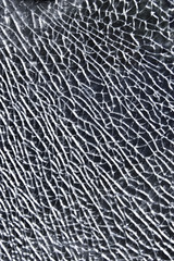 Texture of   broken glass close up