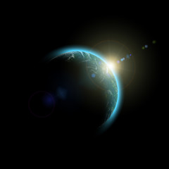 Space sunrise