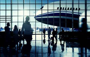  International Airport Communter Passenger Traveling Concept