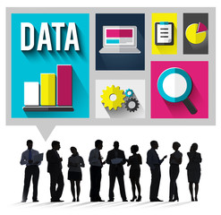 Obraz premium Data Information Cloud Center Communications Concept
