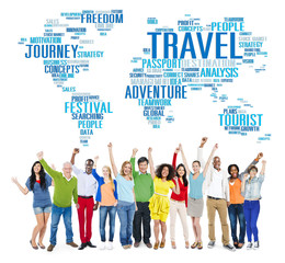 Obraz premium Travel Explore Global Destination Trip Adventure Concept