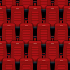 Fototapeta premium Cinema seats seamless background