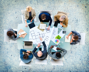 Architect Engineer Meeting Construction Design Concept