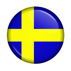 cicon with flag of Sweden isolated