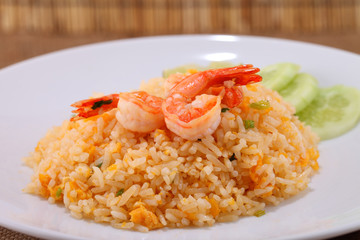 Fried rice thai food,Shrimp fried rice.