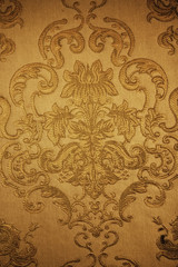 floral pattern on  golden fabric