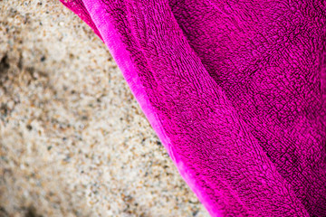 Fototapeta na wymiar Beach Towel on the Sand