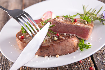 grilled steak beef