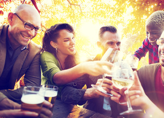 Diverse People Friends Hanging Out Concept