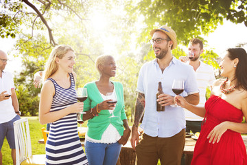 Friends Outdoors Party Celebration Hanging out Concept