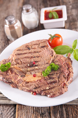 grilled beef meat