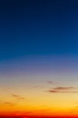 Foto auf Acrylglas Himmel Orange, Yellow Blue Sunrise Sky With Sunlight Sunset Background