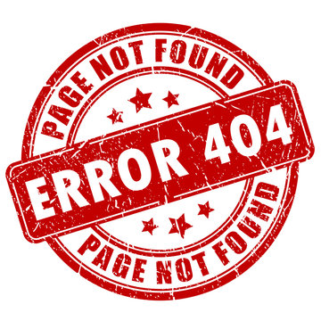 Error 404 stamp