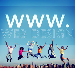 Web Design Web WWW Development Internet Media Creative Concept