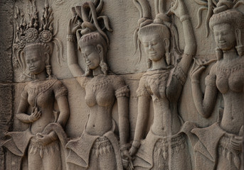 Beautiful Apsara carvings