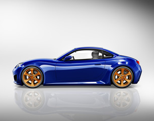 3D Sport Car Vehicle Transportation Illustration Concept