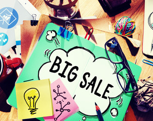 Big Sale Bonus Buying Cheap Discount Promotion Concept