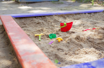 Toys in the sandbox