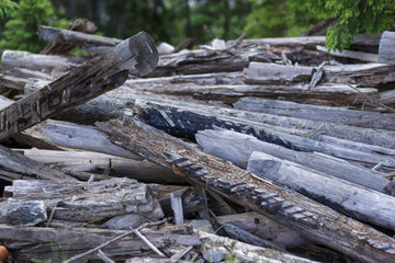 Unused construction wood