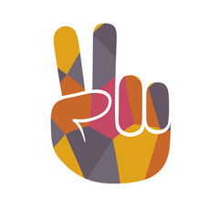 Mosaic peace gesture