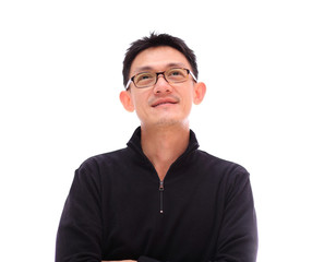 Young man with thoughtful expression