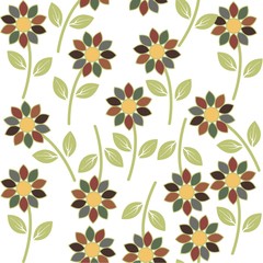Abstract textile colorful flowers seamless pattern background