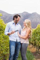 Young happy couple laughing