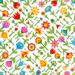 Floral seamless pattern vector illustration