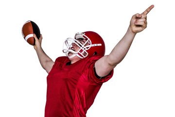 A triumph of an american football player 