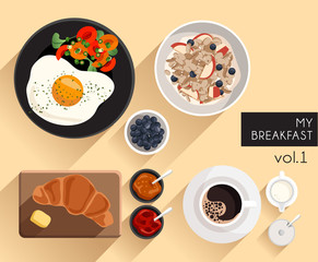 Food Illustration : Breakfast