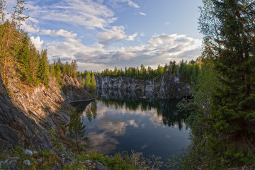 Fototapeta na wymiar Landscape in Karelia in summer