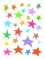 collection of irregular stars hand-drawn over white © johnjohnson