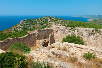 Kastelos ruins. Rhodes, Greece