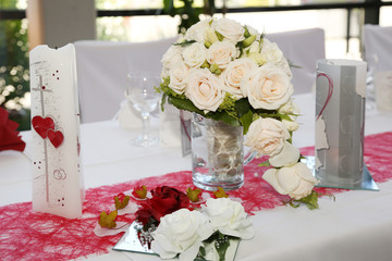 Brautstrauß mit Brautkerze