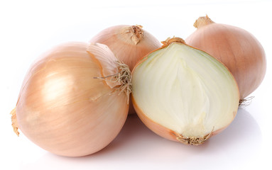 Fresh yellow onions
