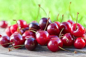 juicy ripe cherries