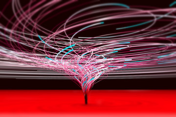 Color closeup spiral with bokeh