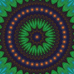 Abstract colorful fractal mandala design background