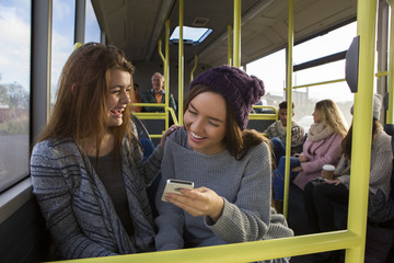 Two women on the bus