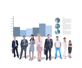 Composite image of business team
