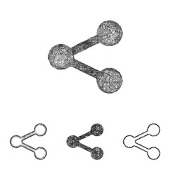 Share icon design set - sketch line art